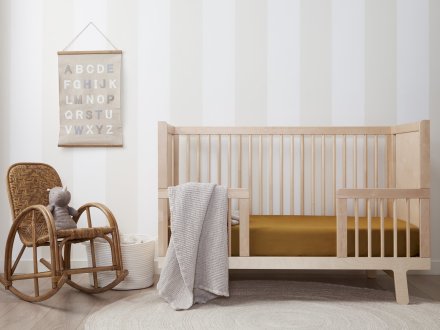 Brushed Cotton Crib Sheet Shown In A Room