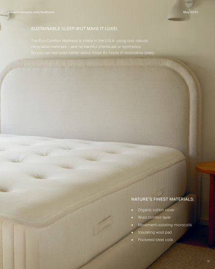The Parachute Horizontal Bed Frame with a mattress.