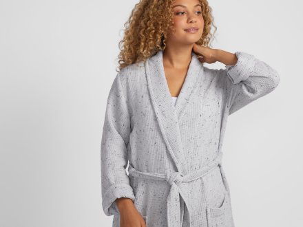 Speckled Waffle Robe Shown In A Room