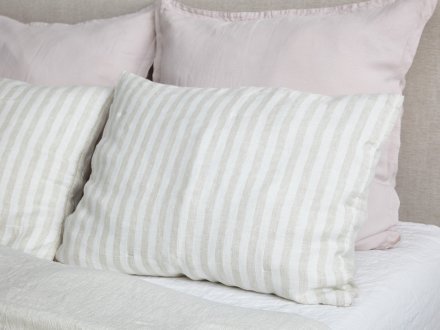 Striped Linen Sham Set