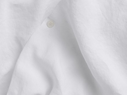 Close Up Of Linen Duvet Cover