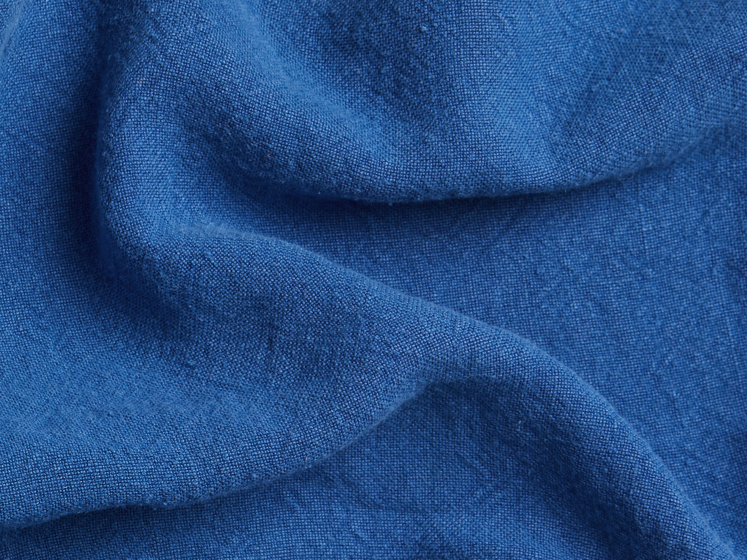 Cobalt Vintage Linen Bed Cover