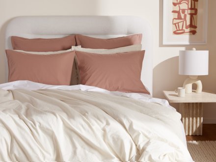 Percale Pillowcase Set Shown In A Room