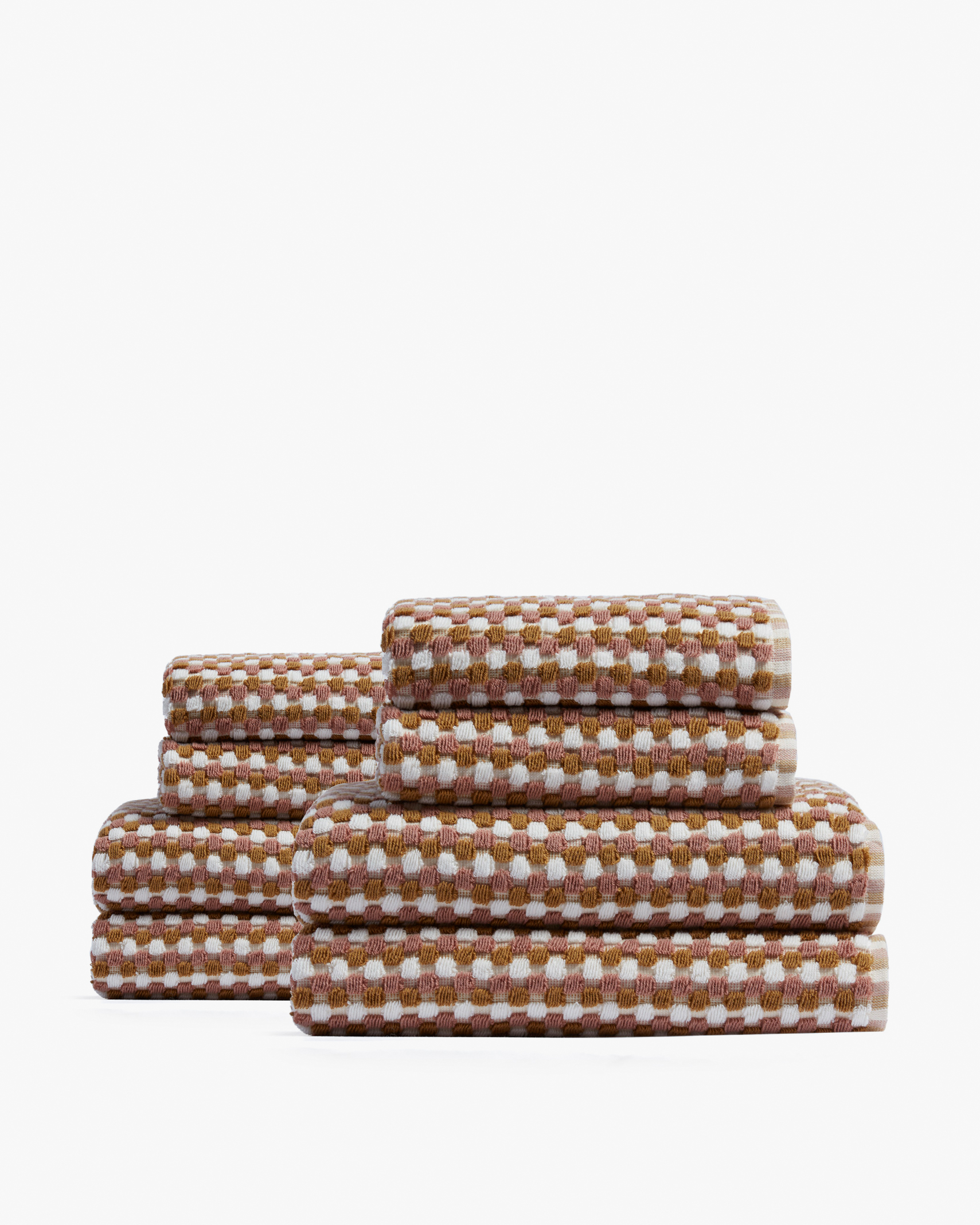 4+4 Organic Mosaic Bath Bundle (Ochre & Clay)| Parachute