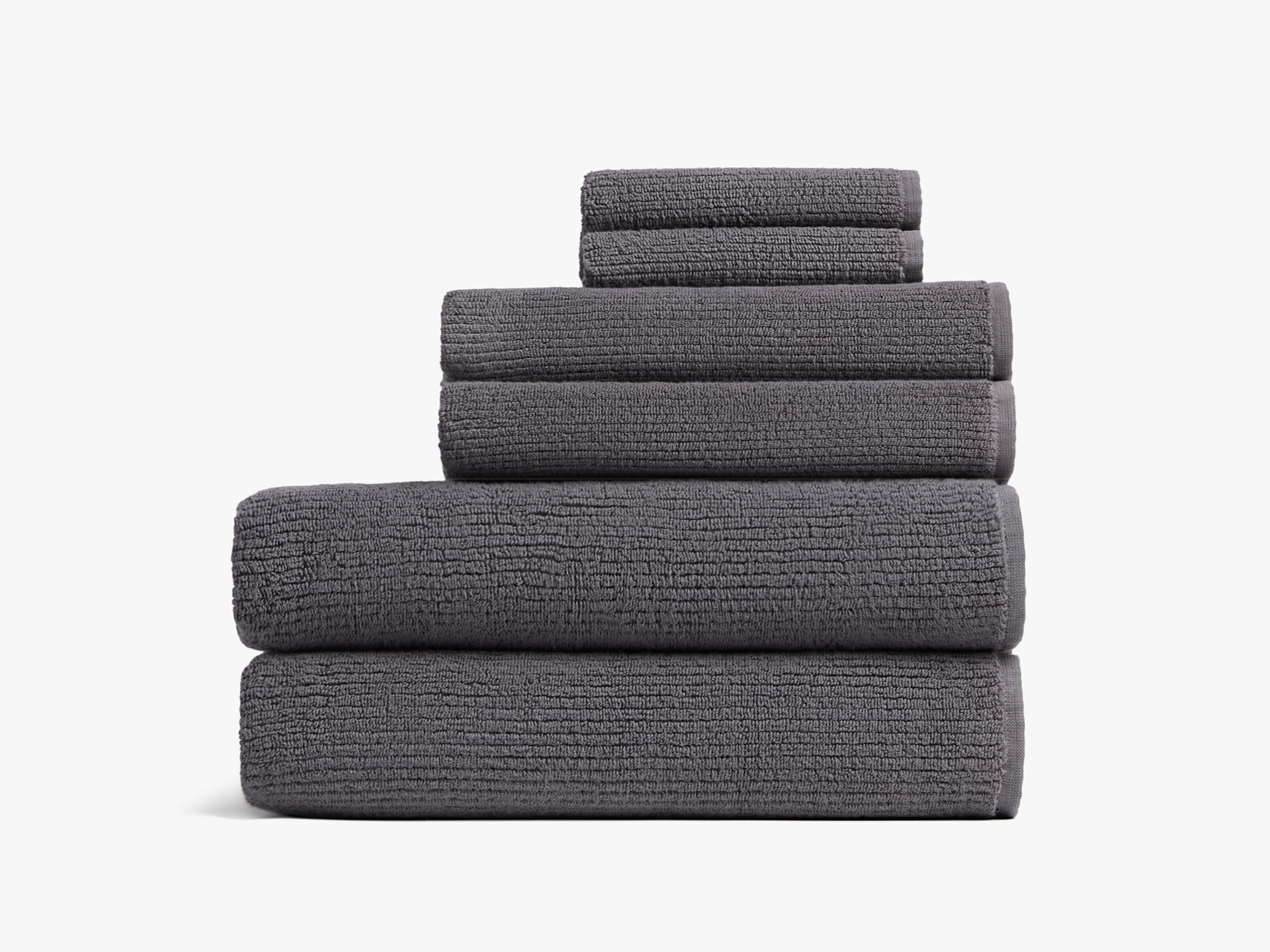 Dark Grey Soft Rib Towels