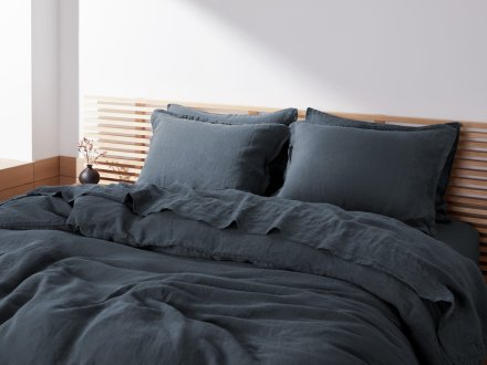 Linen Duvet Cover Set Shown In A Room