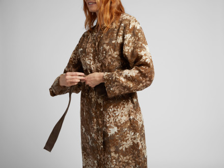 Printed Linen Robe