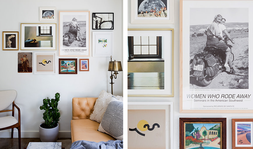 Framed photos to create a gallery wall 