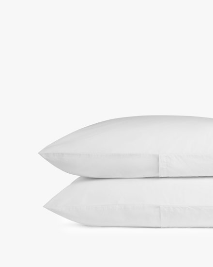 White Brushed Cotton Pillowcase Set