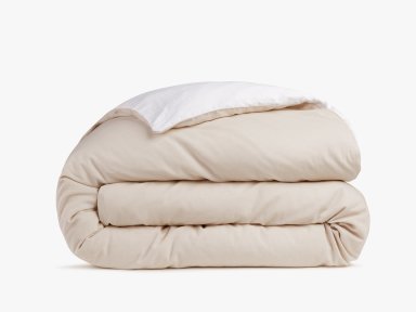 Ivory Washed Sateen Duvet Cover Product Image