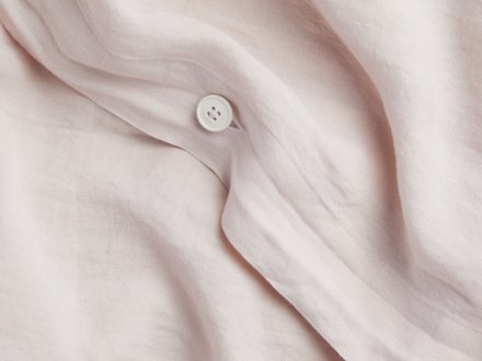 Close Up Of Linen Duvet Cover