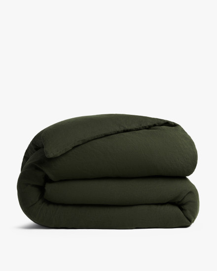 Evergreen Linen Duvet Cover