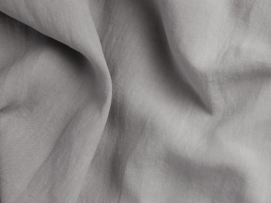 Close Up Of Grey Classic Linen Top Sheet