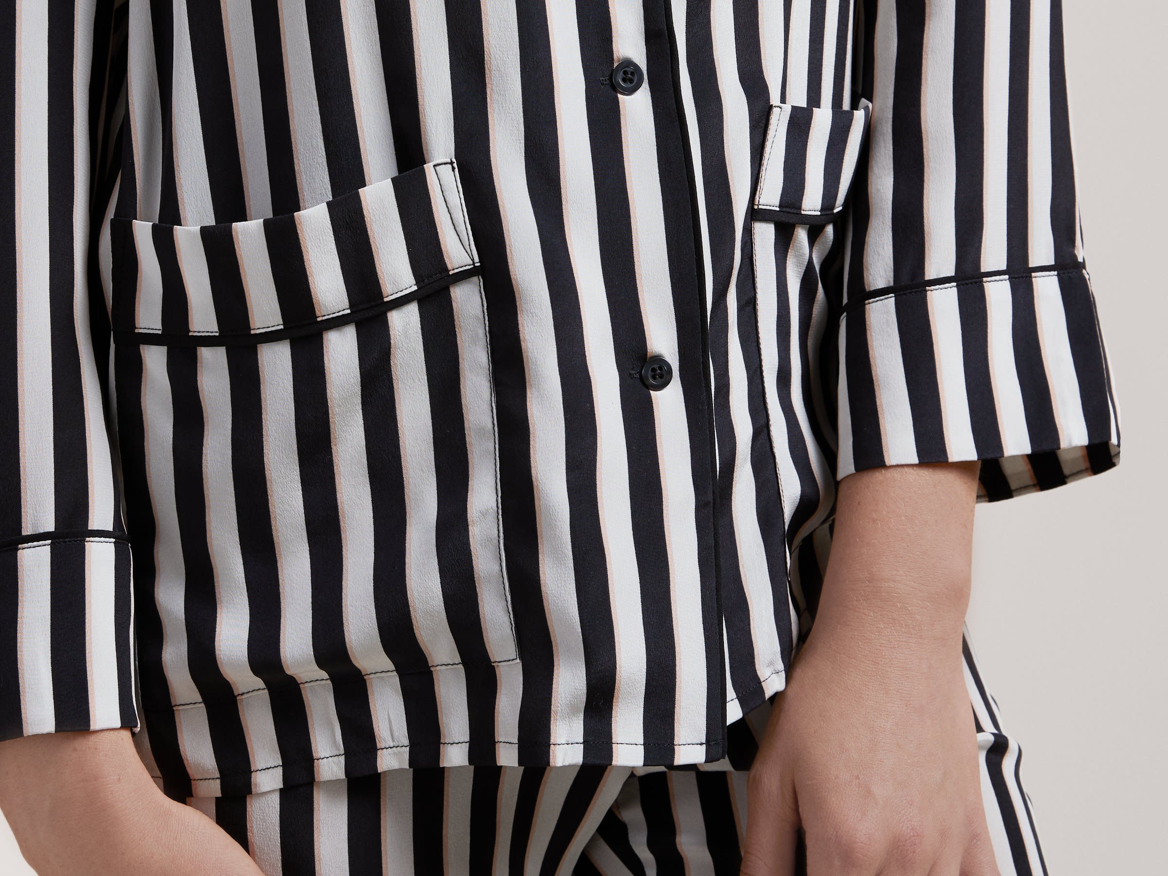 Striped Silk Pajama Set