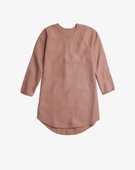 Clay Womens Linen Sleep Shirt