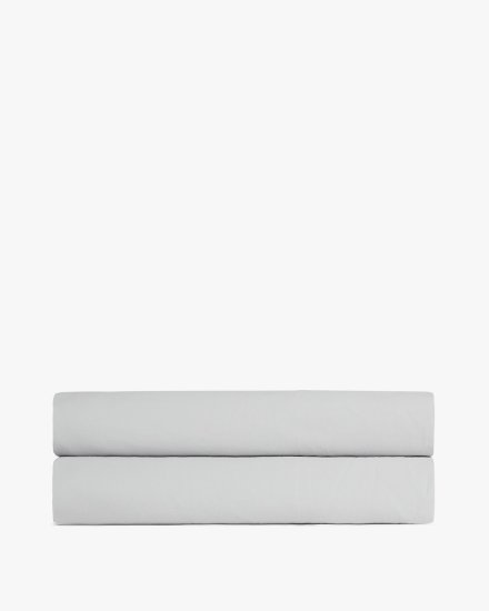 Light Grey Percale Fitted Sheet