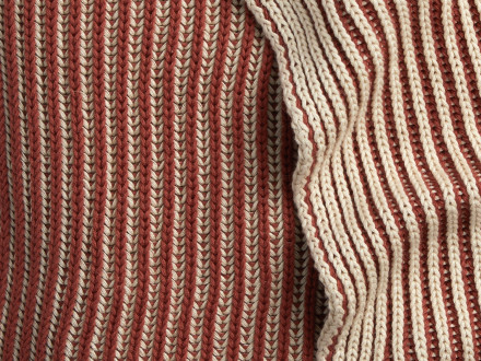 Organic Two Tone Rib Knit Throw