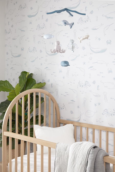 Chasing Paper Wall Paper in Nursery