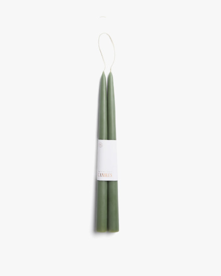 Moss Dipped Taper Candles Set