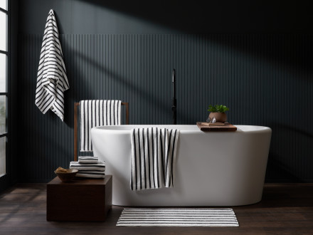 Organic Resort Stripe Tub Mat