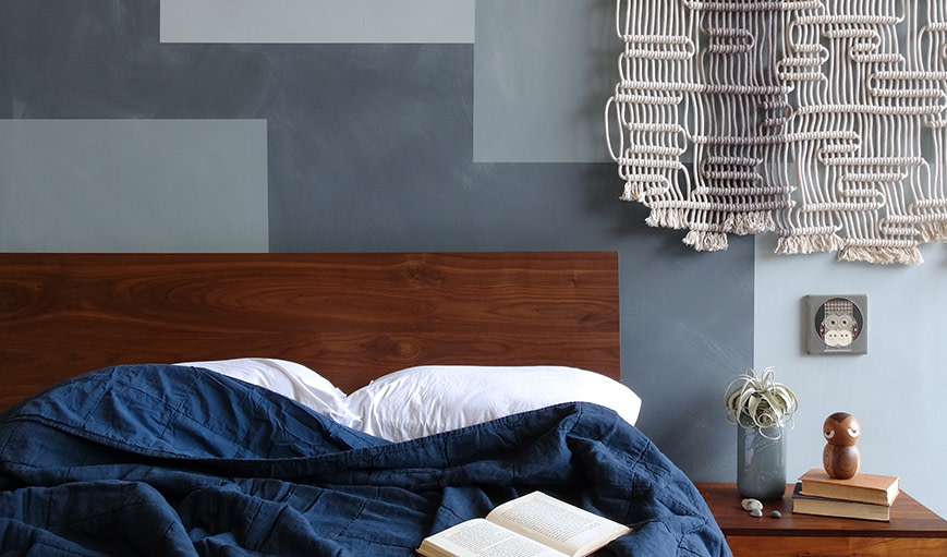 How to Paint a Patchwork Denim Wall, With Colorhouse