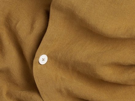 Close Up Of Linen Duvet Cover
