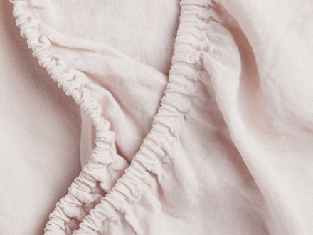 Close Up Of Classic Linen Fitted Sheet