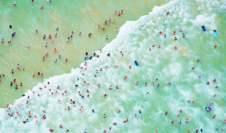 People in the ocean. 