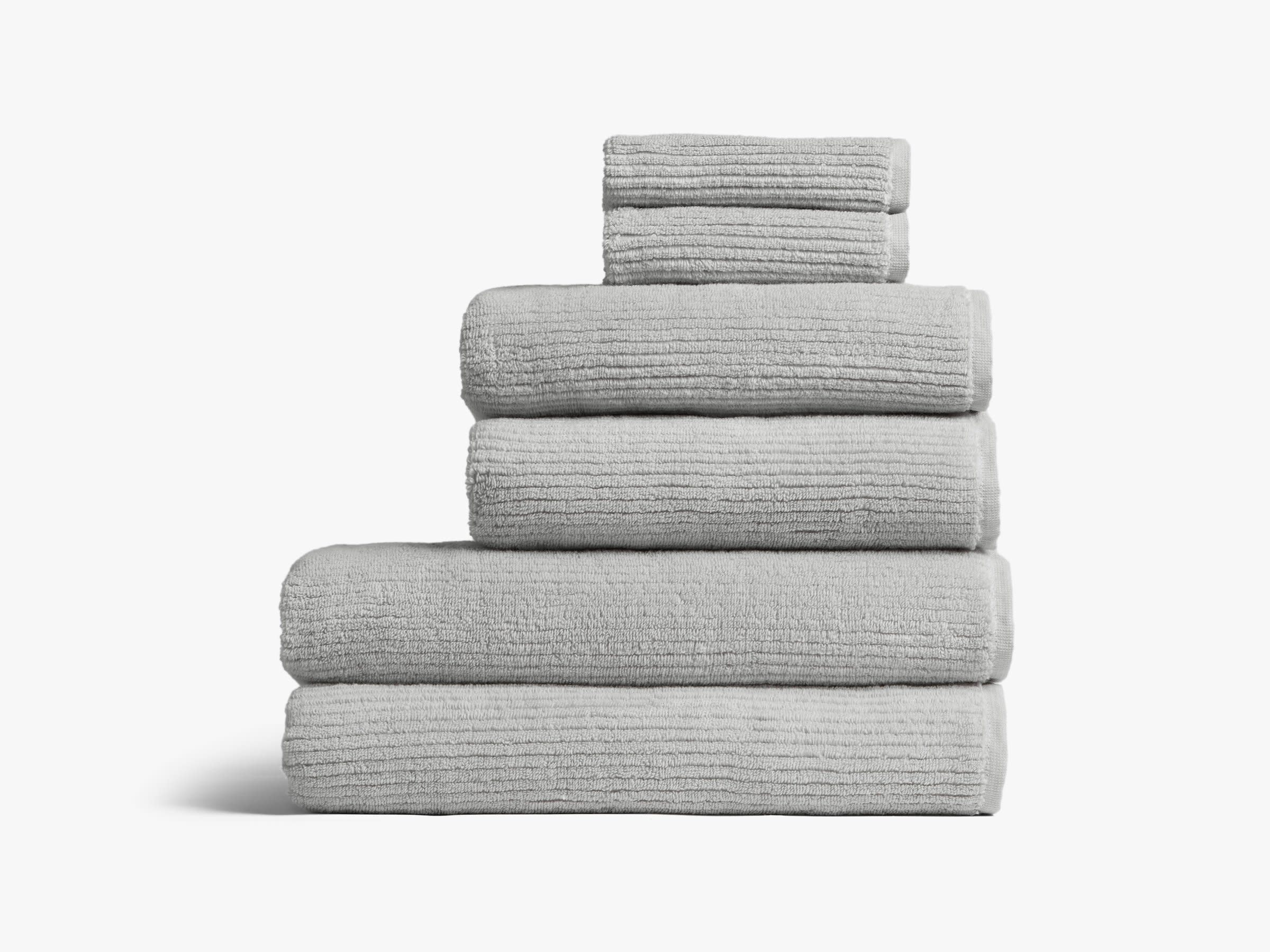 Light Grey Soft Rib Towels Product Image