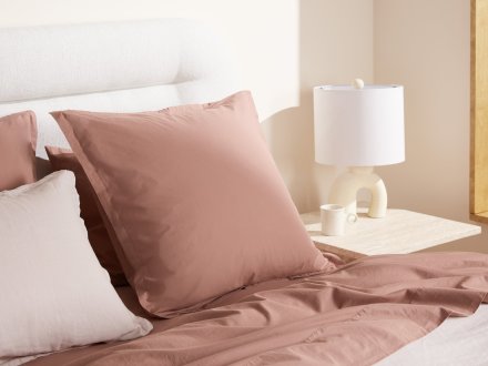 Percale Euro Sham Shown In A Room