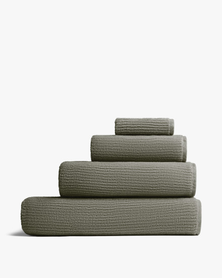 Moss Soft Rib Towels