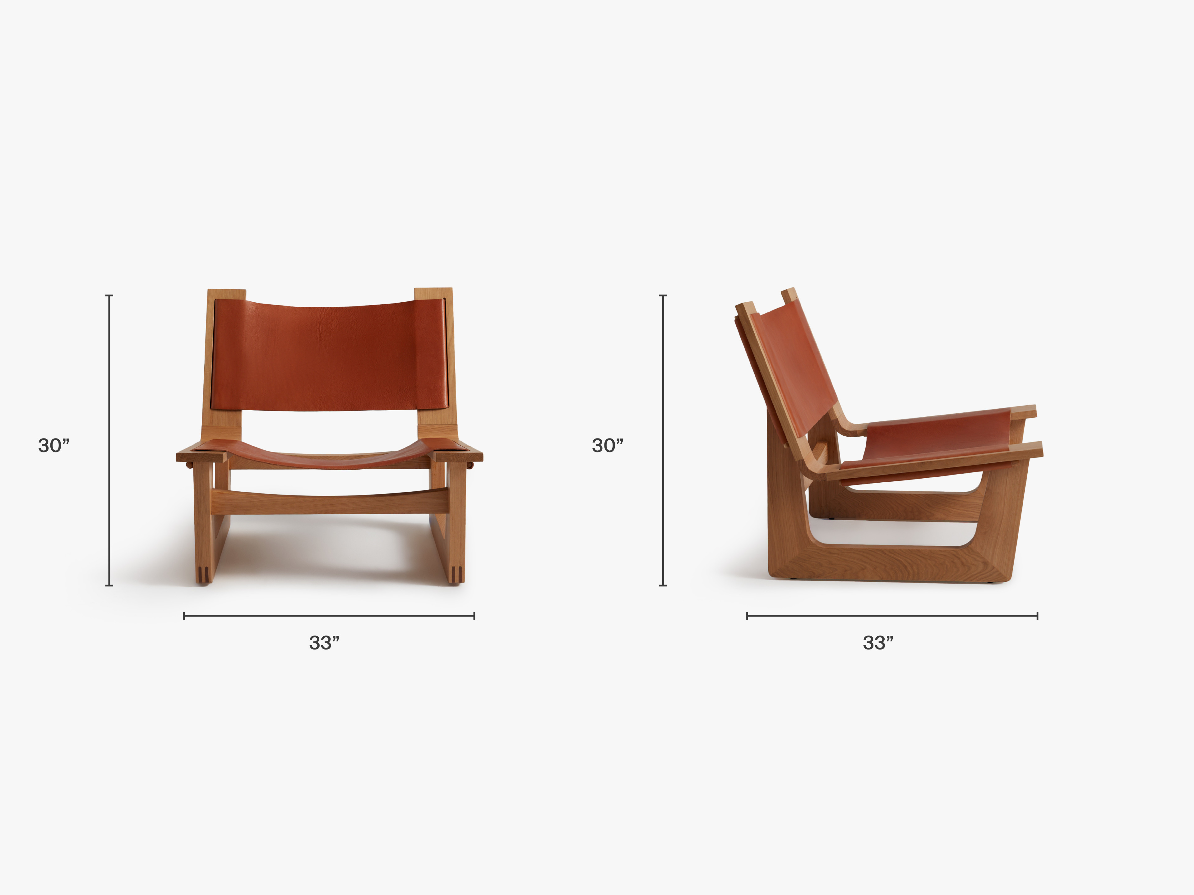 LeatherSlingChair-Furniture Dimensions