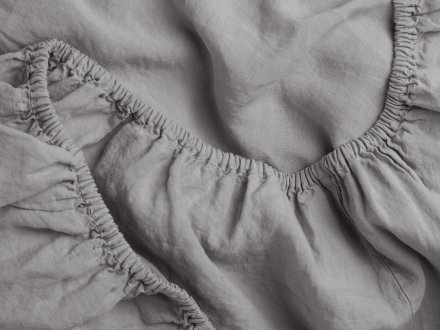 Close Up Of Classic Linen Fitted Sheet