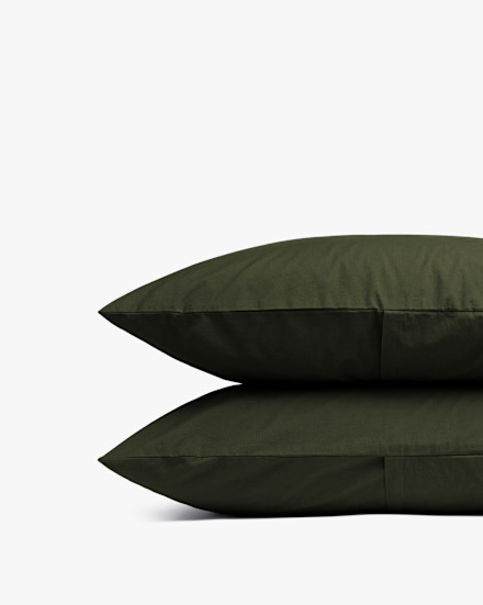 Evergreen Brushed Cotton Pillowcase Set