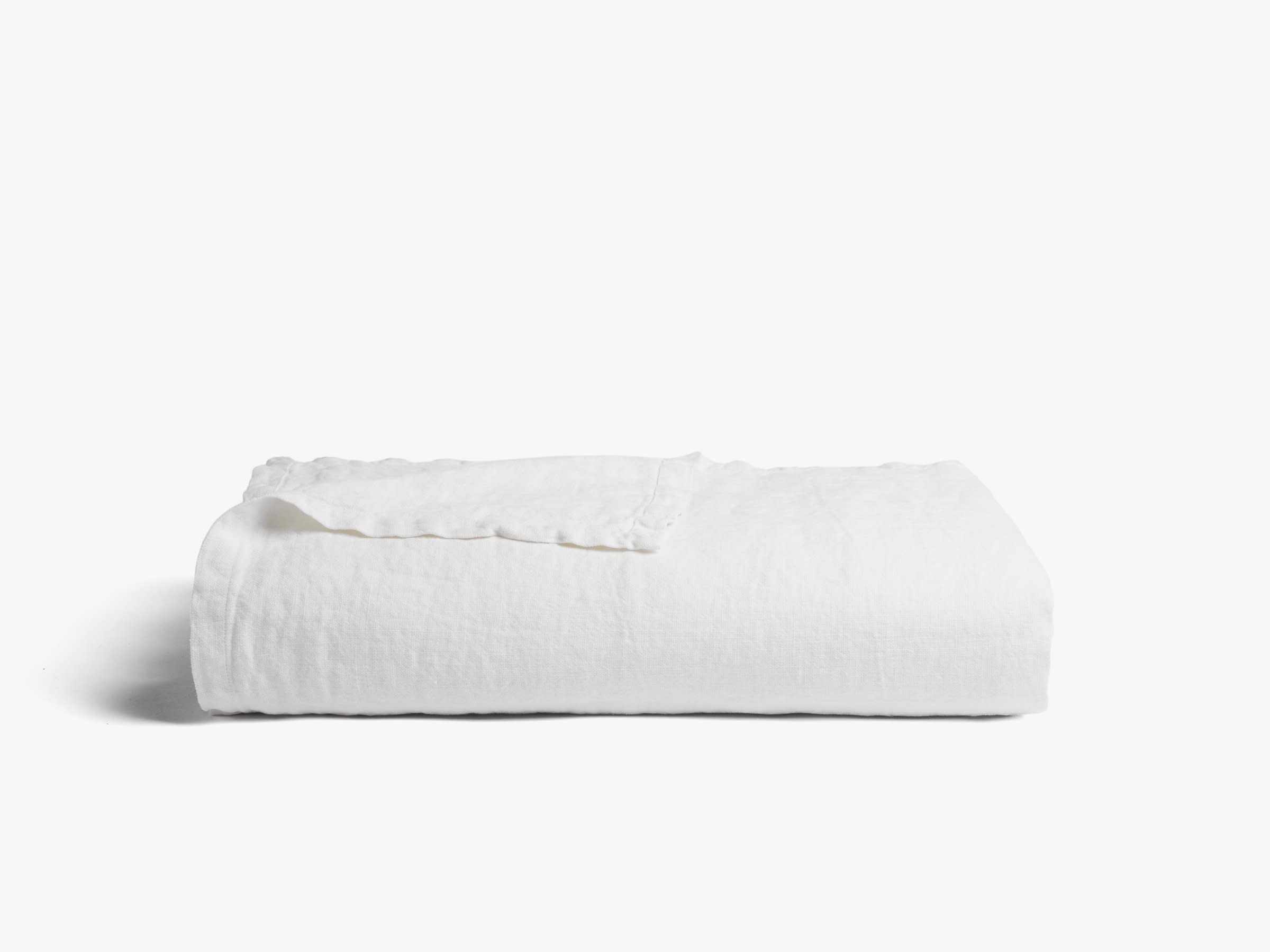 Antique White Vintage Linen Bed Cover Product Image