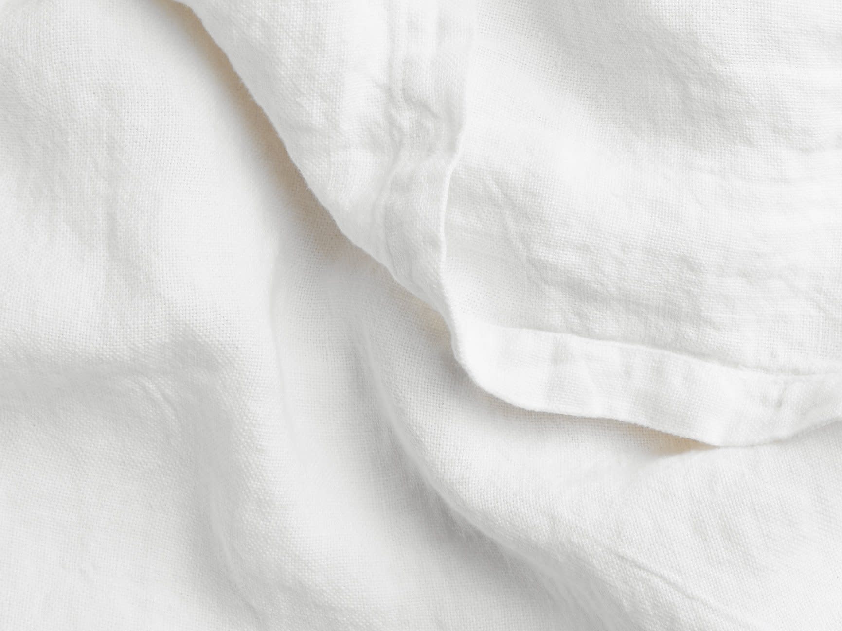 Close Up Of Antique White Vintage Linen Bed Cover
