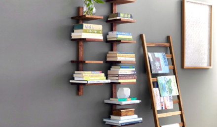 Decorative ladder shelves 