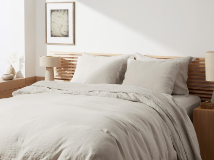 Linen Duvet Cover Set Shown In A Room