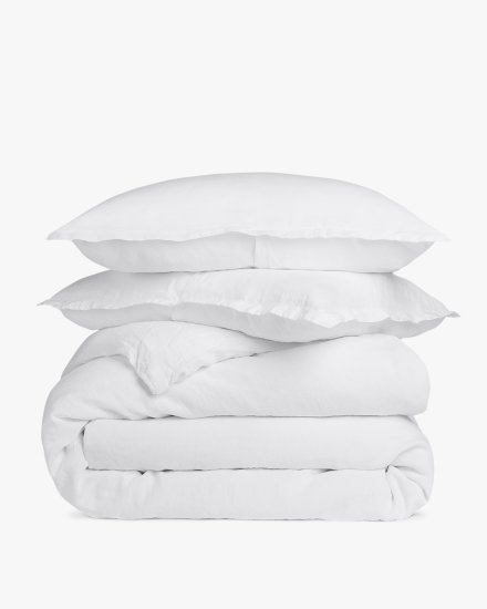 White Linen Duvet Cover Set