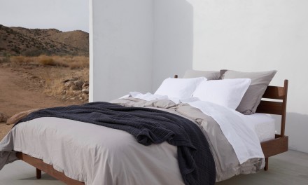 Percale bedding in nature.