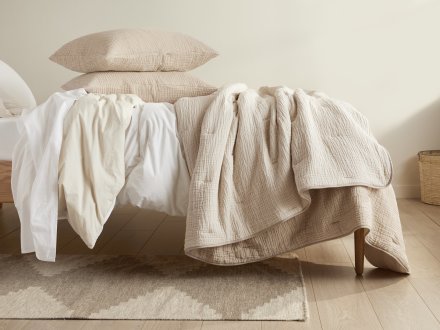 Cloud Cotton Sham Set Shown In A Room