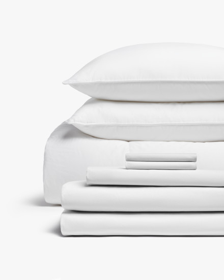 White Brushed Cotton Bed Bundle