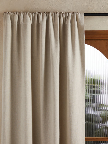 Natural Washed Linen Blackout Curtain