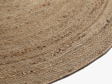 Close Up Of Round Jute Rug