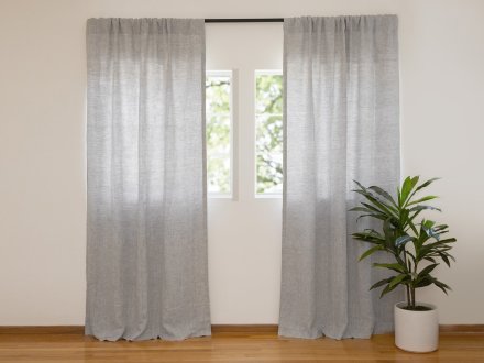 Washed Linen Curtain Shown In A Room