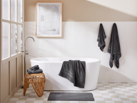 Classic Turkish Cotton Towels Shown In A Room