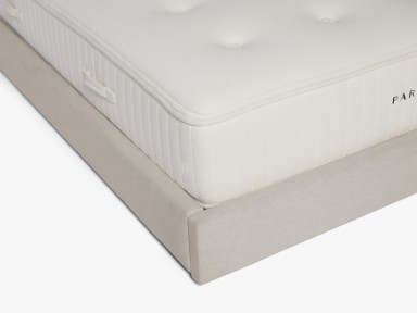 Oatmeal Linen Cotton Blend Horizon Bed Frame