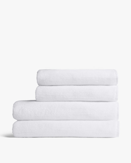 White 2 2 Soft Rib Bath Bundle