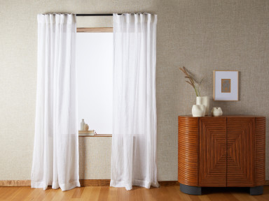 Washed Linen Sheer Curtain