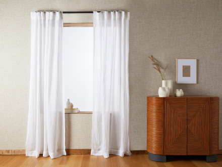 Washed Linen Sheer Curtain